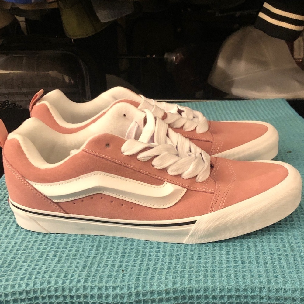 Vans Knu Skool Pink and White “Foxglove” Sneakers